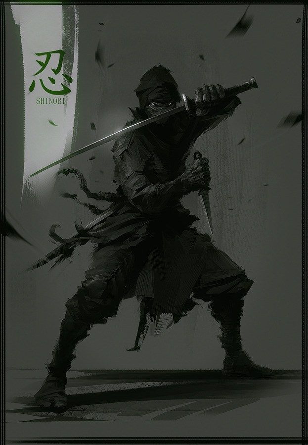 623x899 Shinobi Paint Designs, Digital Art And Macabre - Ninja Painting