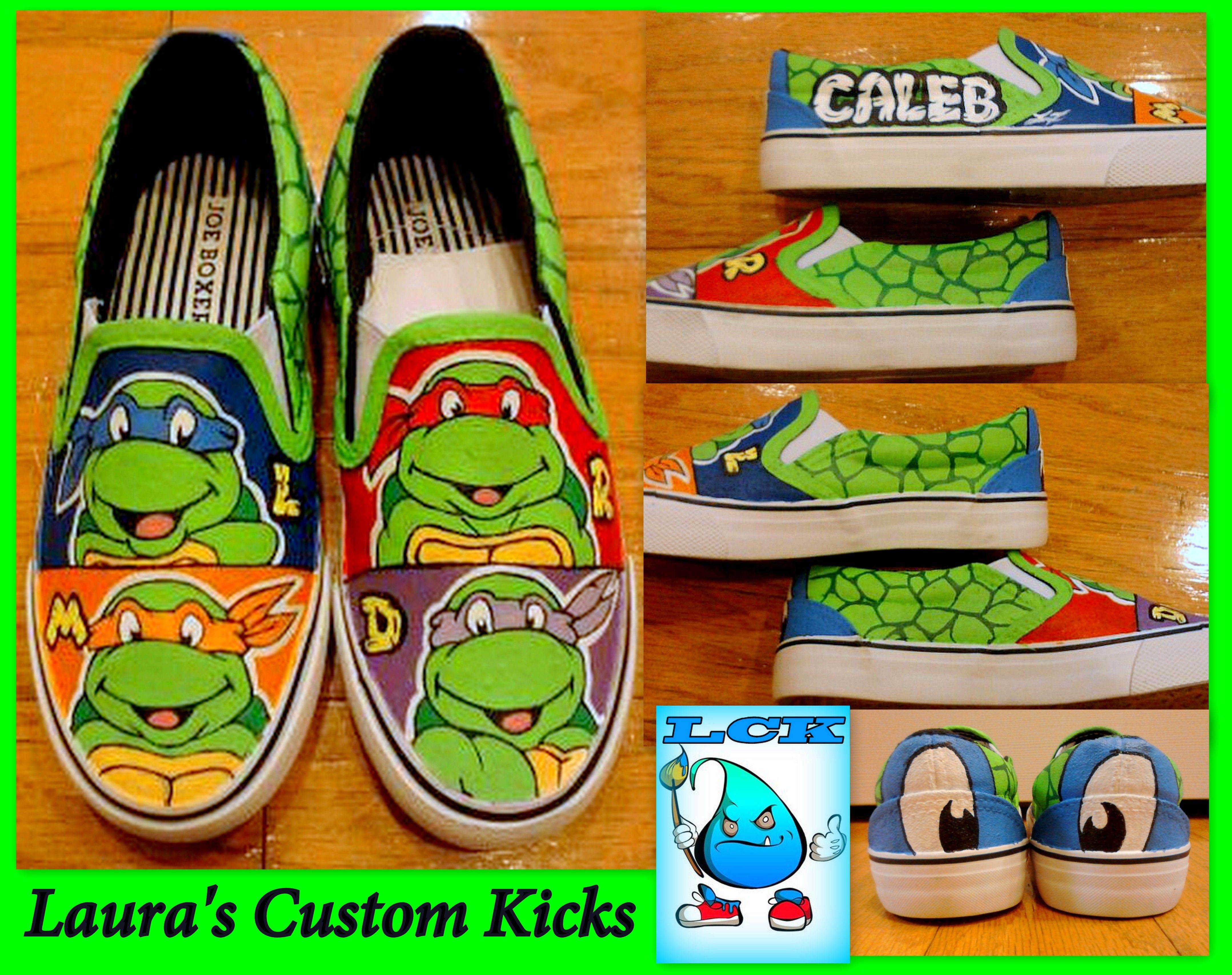 4313x3413 Painting Canvas Shoes Lovely Custom Teenage Mutant Ninja Turtles - Ninja Turtle Canvas Painting
