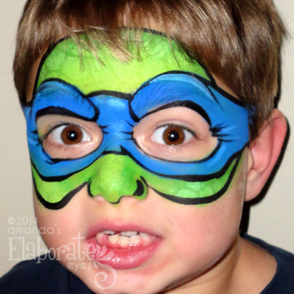 593x593 Ninja Face Painting Face Painting - Ninja Turtle Face Painting