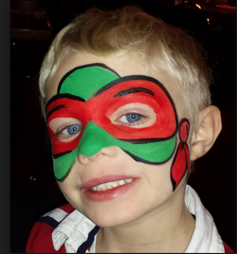 462x495 Ninja Party Theme Parties Kids Remember - Ninja Turtle Face Painting