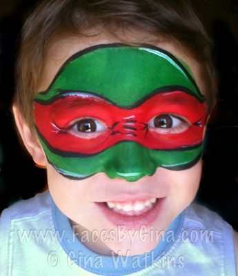 345x400 Awesome Face Painting Ideas For Kids Face Painting - Ninja Turtle Face Painting