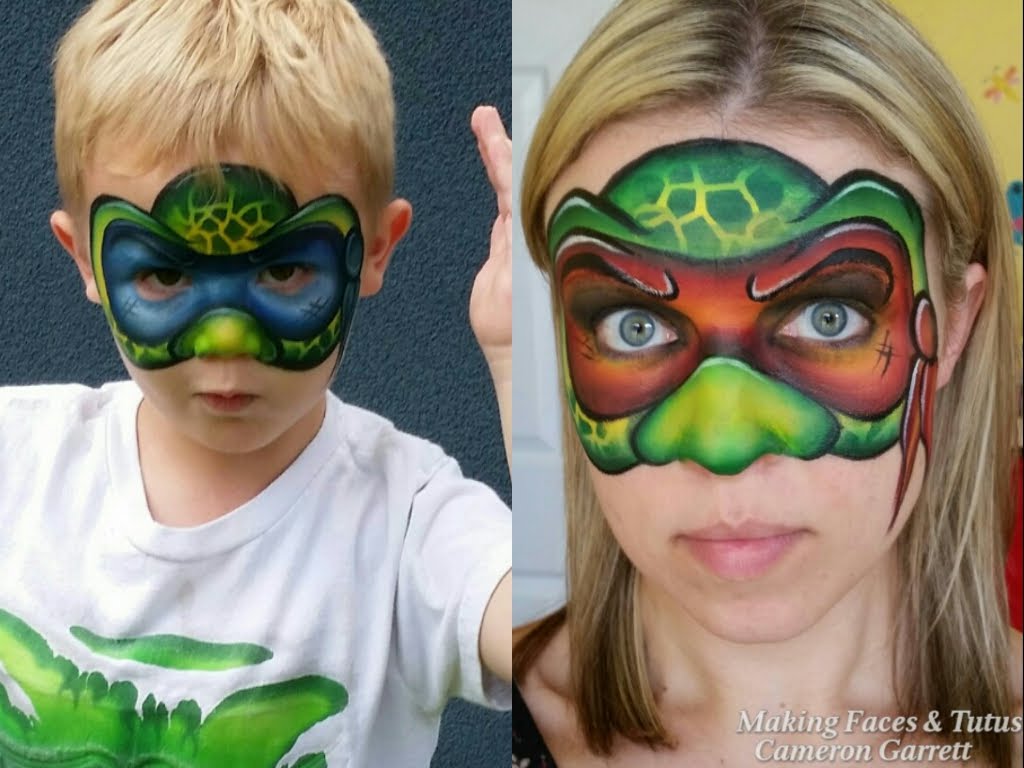 1024x768 Ninja Turtle Face Painting Tutorial - Ninja Turtle Face Painting