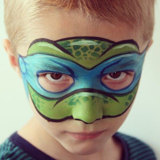 540x540 Teenage Mutant Ninja Turtle Face Paint Design By Www.facefunutah - Ninja Turtle Face Painting