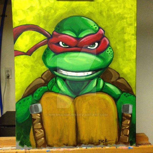 600x600 Teenage Mutant Ninja Turtle 16x20 Acrylic Painting By Nhernandez99 - Ninja Turtle Painting