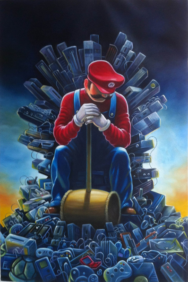 730x1095 Mario - Nintendo Painting