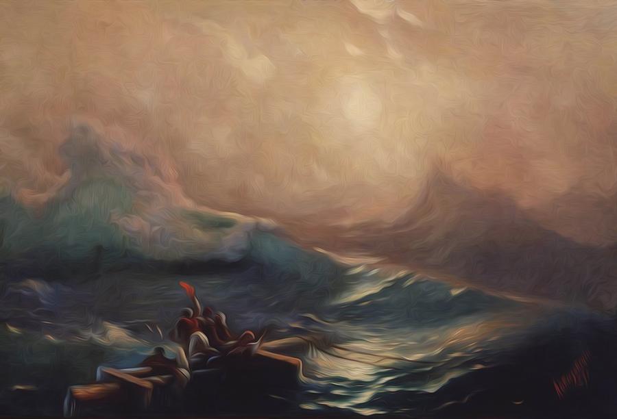 900x612 The Ninth Wave 1857 Painting By Aivazovsky Ivan - Ninth Wave Painting