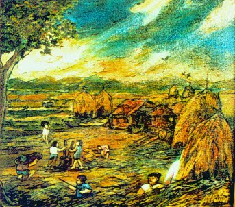 343x302 Naturalist's World - Nipa Hut Painting