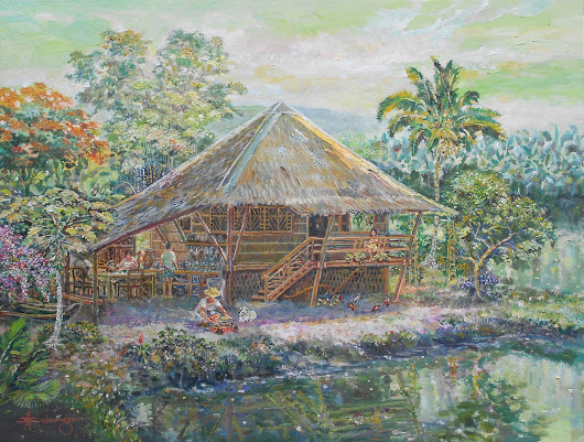 Nipa Hut Painting at PaintingValley.com | Explore collection of Nipa ...