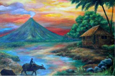 375x250 Nipa Hut Paintings For Sale Saatchi Art - Nipa Hut Painting