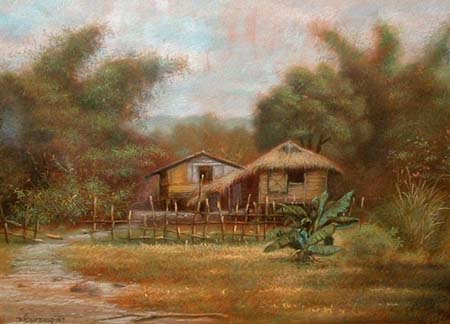 450x324 Paintings For Sale - Nipa Hut Painting
