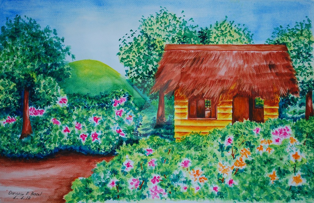 1024x662 Nipa Hut By Bacolqr - Nipa Hut Painting