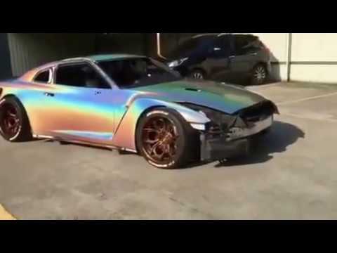 480x360 Nissan Gt R Rainbow Colour Effect 3d Holographic Silver Paint - Nissan Gtr Painting