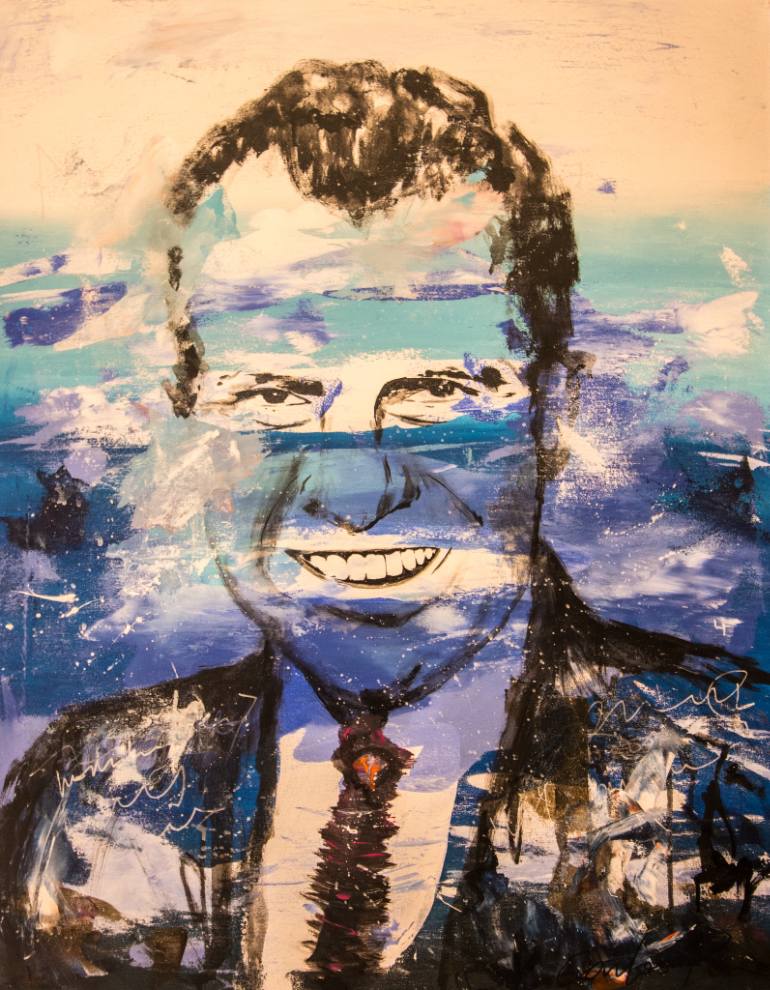 770x990 Saatchi Art Nixon In Blue Pop Art Portrait By Carlos Pun Fine - Nixon Painting