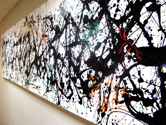 545x409 Drip Art Canvas Painting Like Jackson Pollock Summertime No.9athe - No Painting