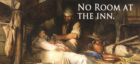 490x225 No Room In The Inn Not So Fast. Vertical Church - No Room At The Inn Painting