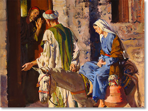 615x465 No Room In The Ashley Raymer Brown - No Room At The Inn Painting