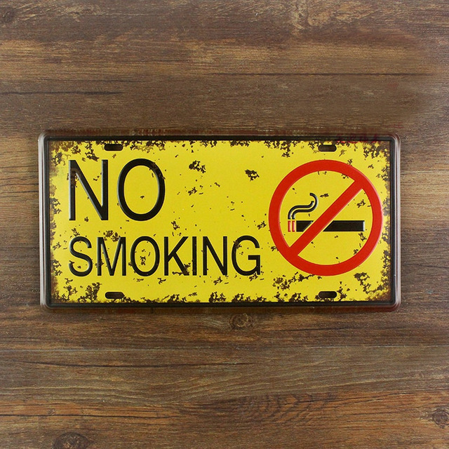 640x640 No Smoking Vintage Doorplate Decoration Retro Poster Iron Plate - No Smoking Painting