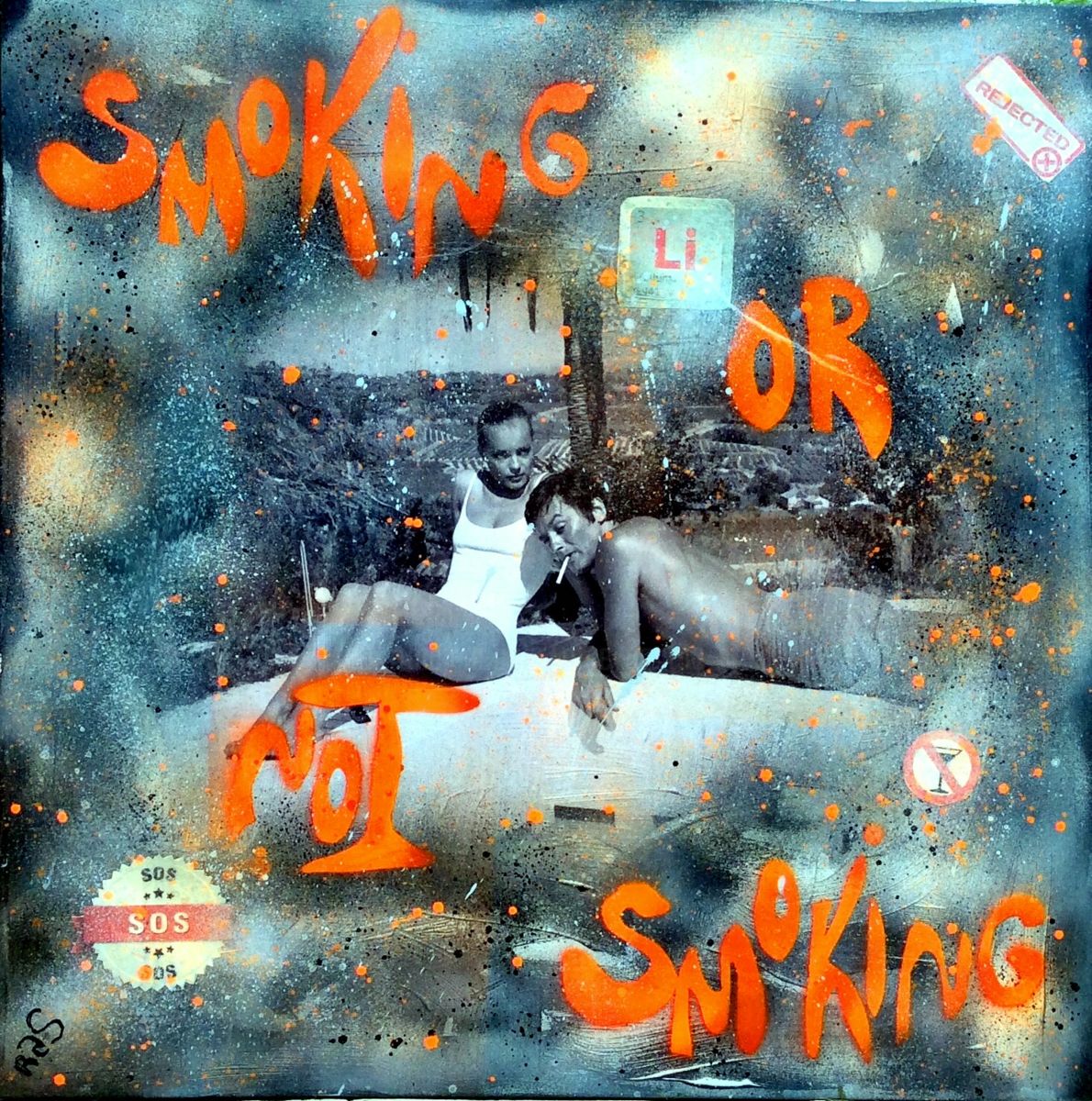 1190x1200 Smoking No Smoking (Rose Agathe Steiner) - No Smoking Painting