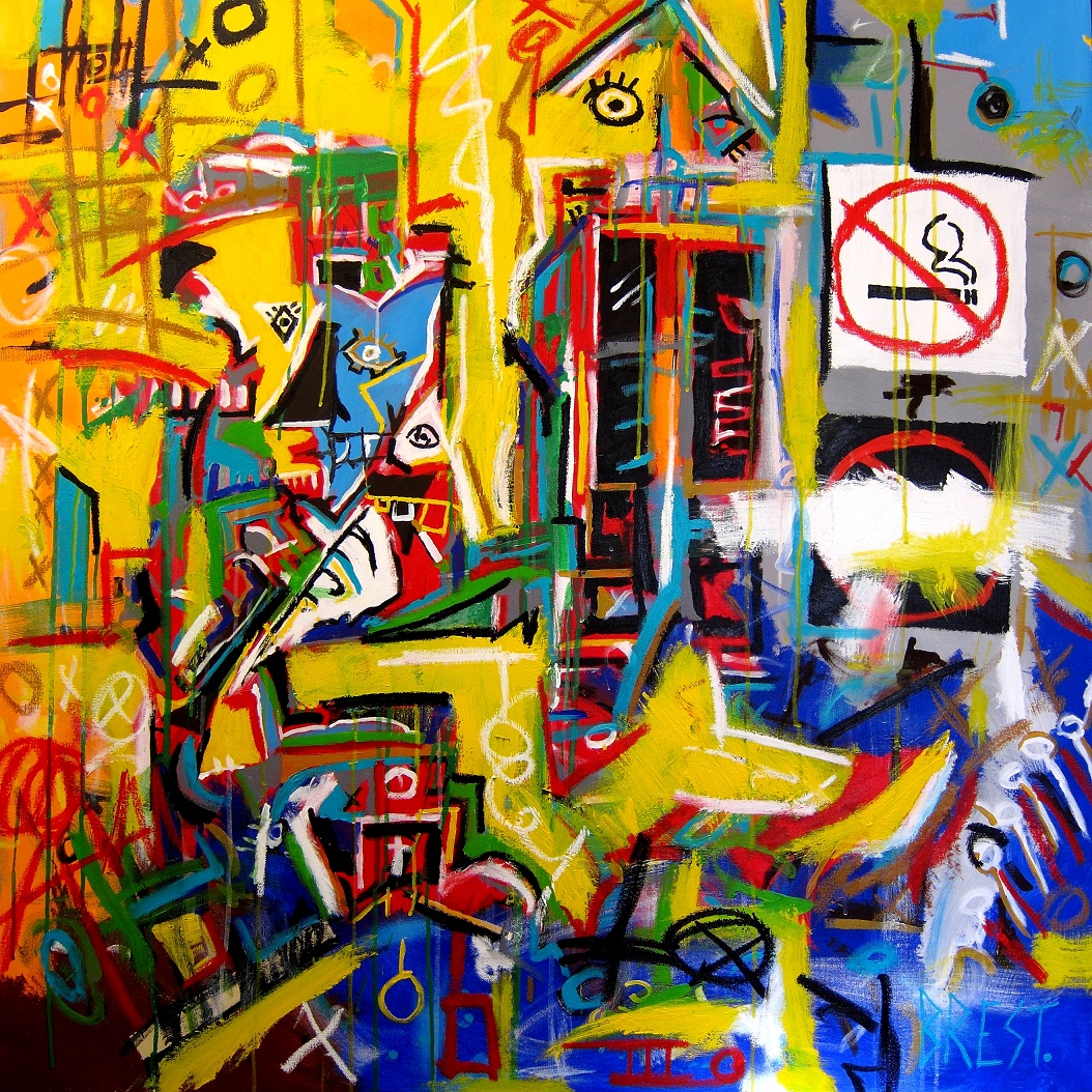 1054x1054 Jacob Brest Paintings No Smoking - No Smoking Painting