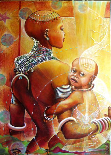 458x639 No Woman No Cry Painting By Blaze Warrender - No Woman No Cry Painting