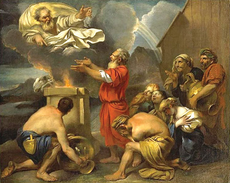 450x358 New Testament Proofs Of Noah's Historical Existence - Noah From The Bible Painting