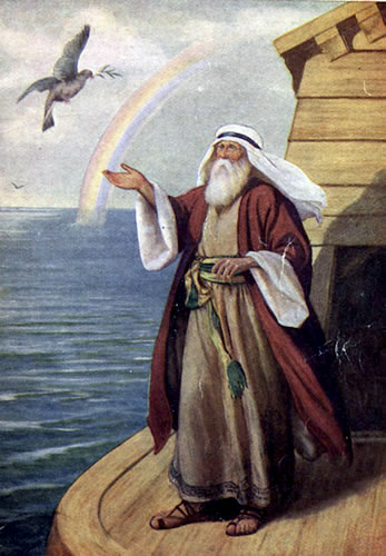 347x500 Noah Righteous First Or Favour First His Grace Is Enough - Noah From The Bible Painting