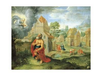 400x300 God Warning Noah About Flood, Flemish Painting, Painting On Copper - Noah Painting