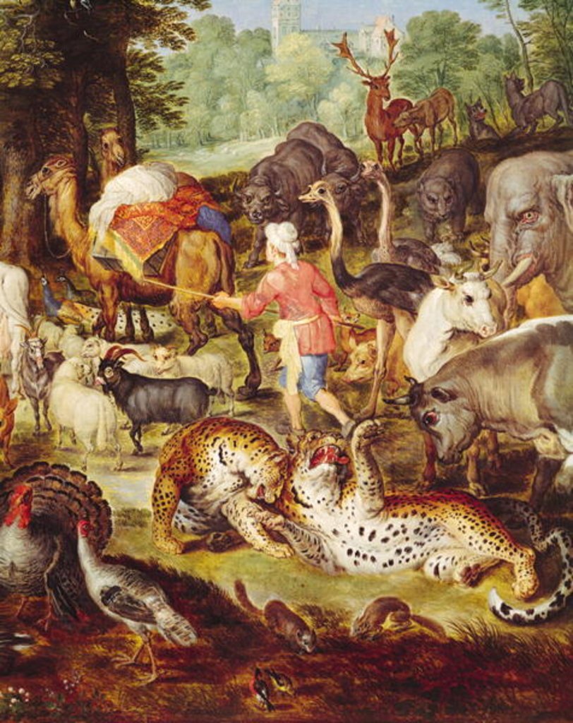 812x1024 Noah's Ark, Detail Of The Right Hand Side, After A Painting By Jan - Noahs Ark Painting