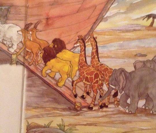540x461 There Is Something Wrong But Very Right About This Bible - Noahs Ark Painting