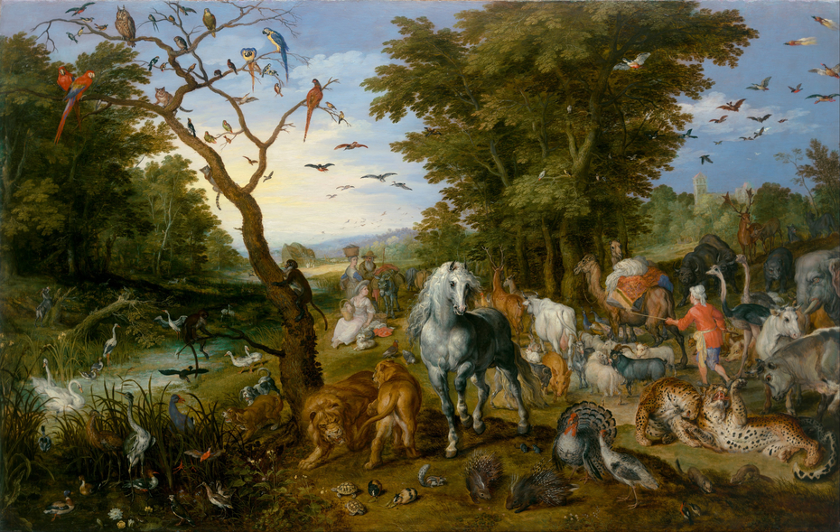 930x589 The Entry Of The Animals Into Noah's Ark Jan Brueghel The Elder - Noahs Ark Painting Famous