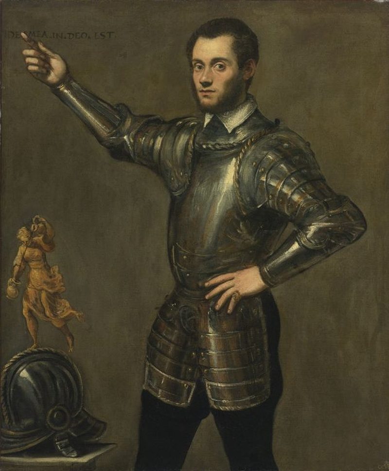 800x968 Portrait Of A Nobleman In Armor Painting Domenico Tintoretto Oil - Nobleman Painting