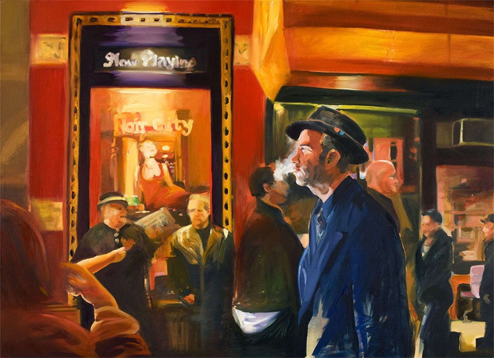 1911x1386 Noir City - Noir Painting