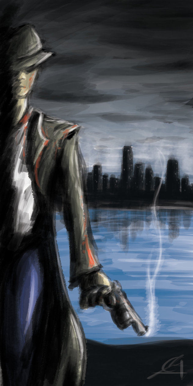 632x1264 Noir Painting By Sharioon - Noir Painting