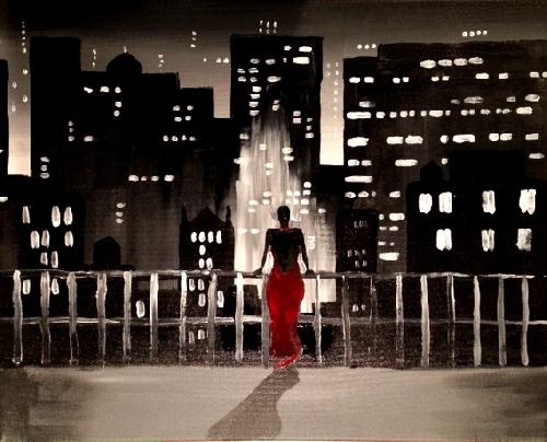 500x404 Paint Nite Film Noir City - Noir Painting