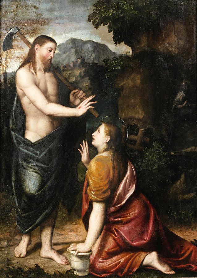 637x900 Noli Me Tangere Painting By Callisto Piazza - Noli Me Tangere Painting