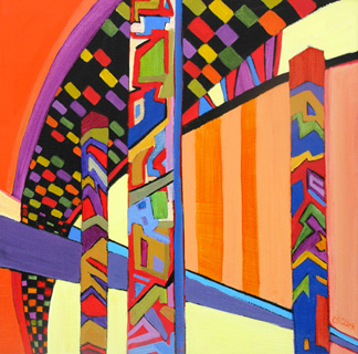 324x320 Daily Painting, Bright, Abstract, Non - Non Representational Painting