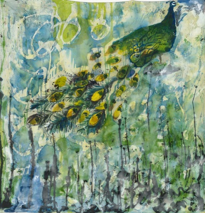 400x415 Paintings On Silk Megan Adams Brooks Megan Adams Brooks - Normal Painting