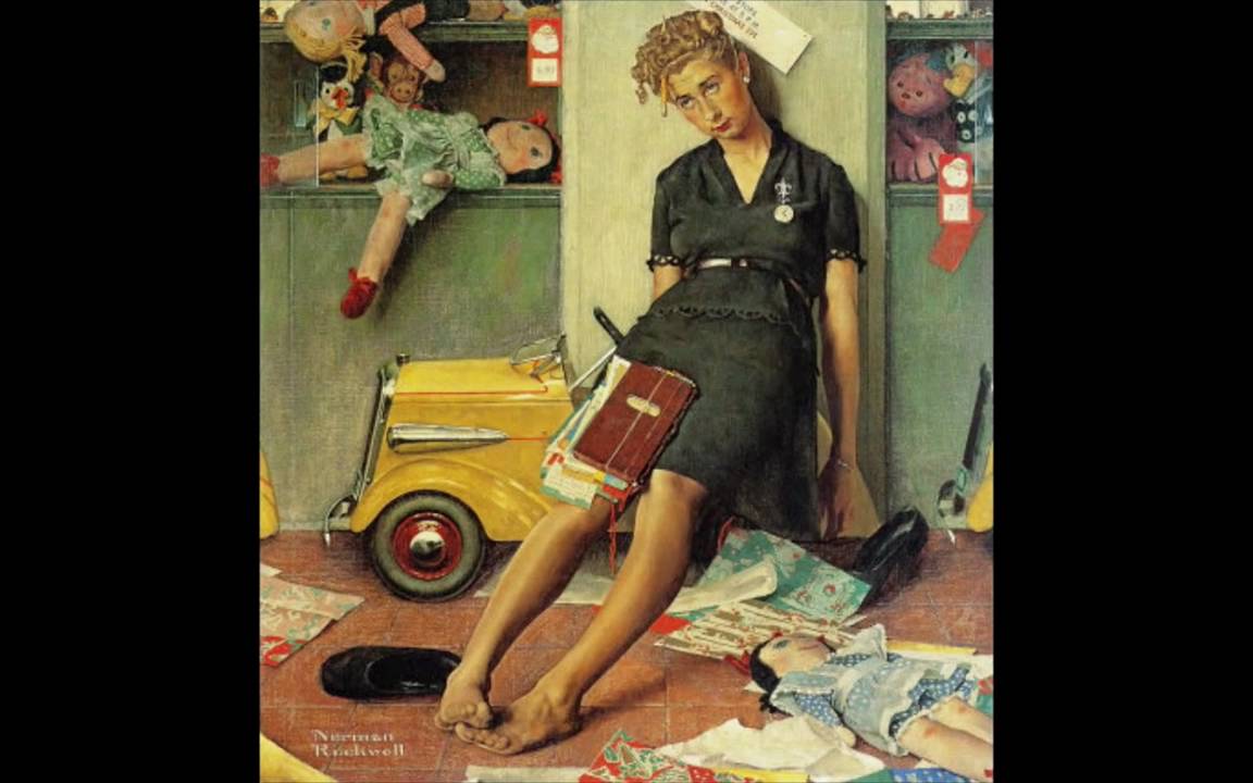 1152x720 A Norman Rockwell Christmas - Norman Rockwell Original Painting