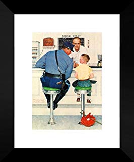 266x320 Norman Rockwell The Runaway Framed Police Boy Wall - Norman Rockwell Original Painting