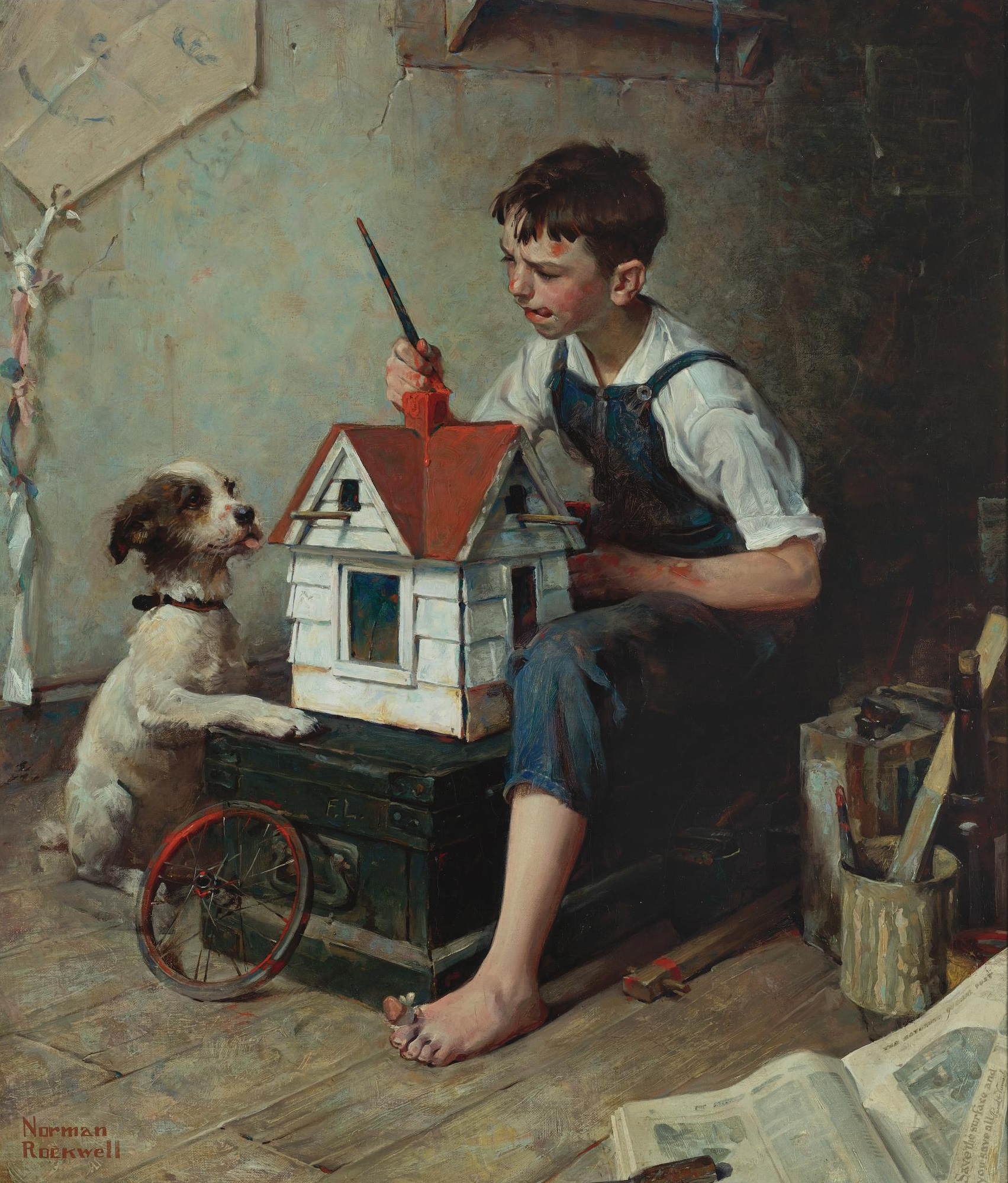 1703x1999 Filenorman Rockwell - Norman Rockwell Original Painting