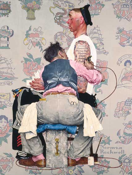 428x565 Brooklyn Museum Norman Rockwell Behind The Camera - Norman Rockwell Painting