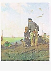 214x300 Norman Rockwell Outward Bound Print Looking Out To Sea Sailor - Norman Rockwell Sailor Painting