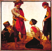 200x199 Norman Rockwell Paintings Gallery In Chronological Order - Norman Rockwell Sailor Painting