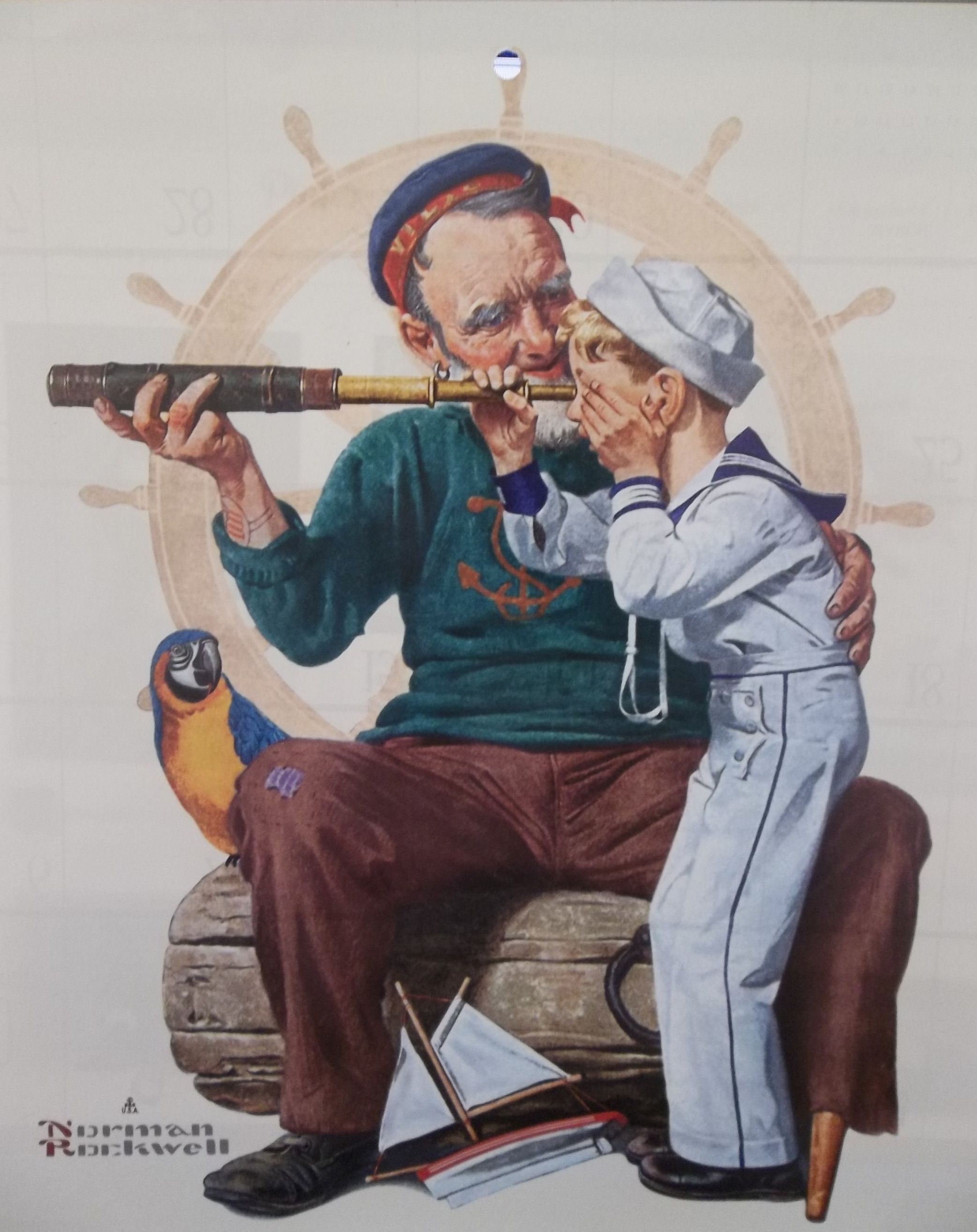 2085x2629 The Sailor - Norman Rockwell Sailor Painting