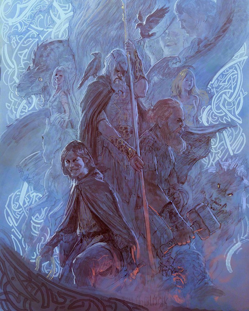 800x1000 Norse Mythology By Marcsimonetti - Norse Mythology Painting