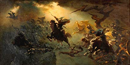 425x213 Wilde Jagd (The Wild Hunt) - Norse Mythology Painting