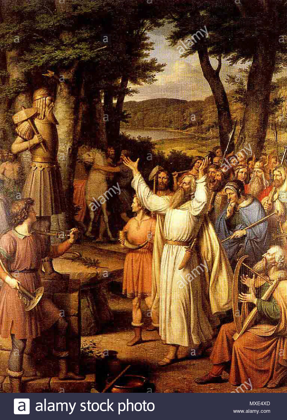 950x1390 A Sacrifice To Enthor. Painting By The Danish Artist Enj.l. Lund - Norse Painting