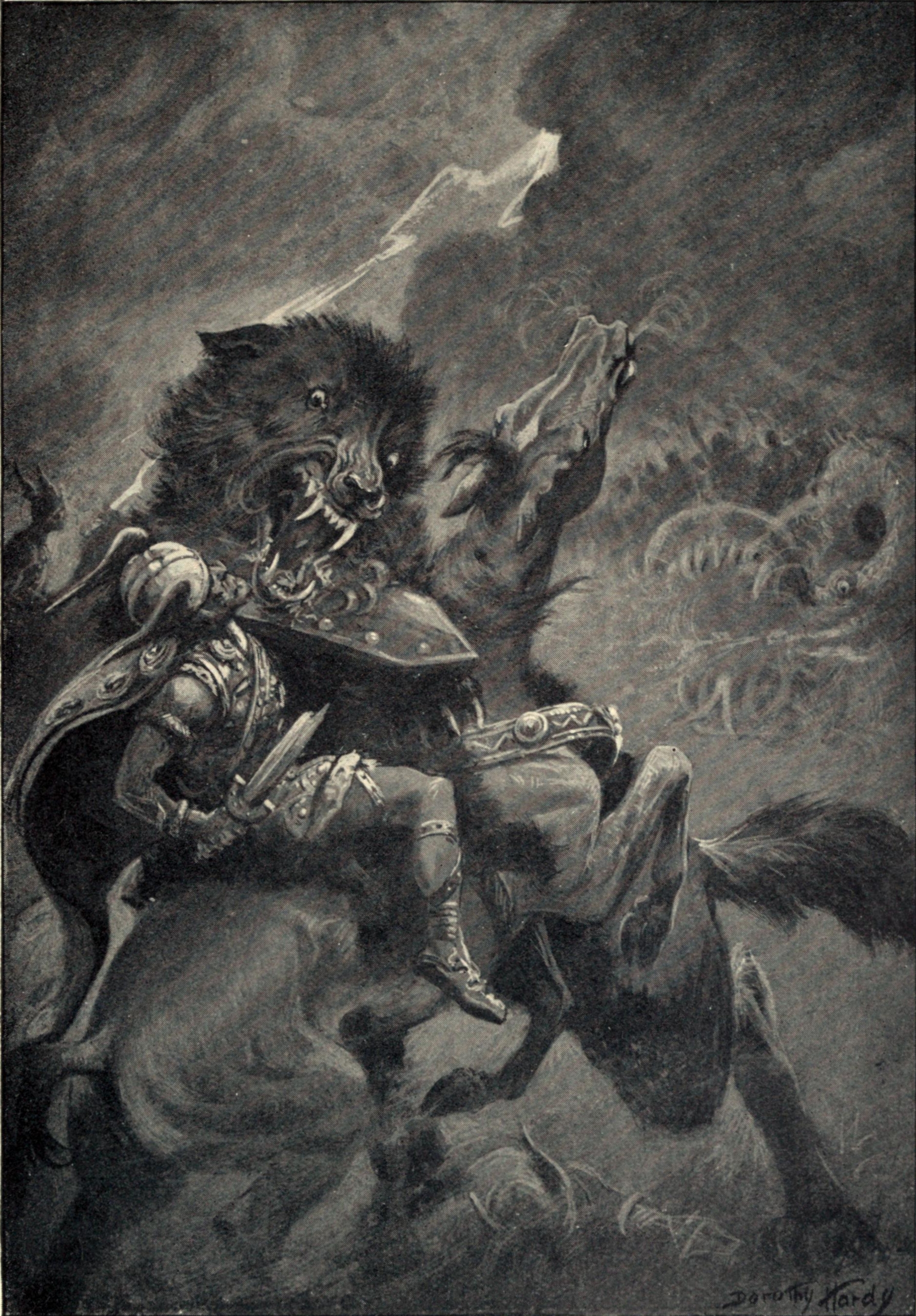 1879x2699 Fenrir - Norse Painting