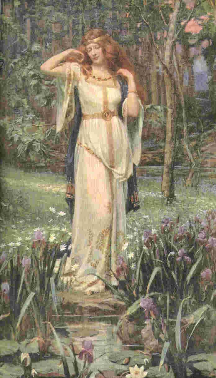 696x1215 Freya - Norse Painting