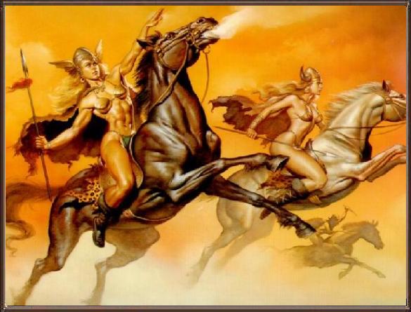 585x445 Valkyries - Norse Valkyrie Painting